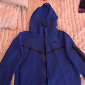Nike tech Royal Blue Hoodie with Black Accents